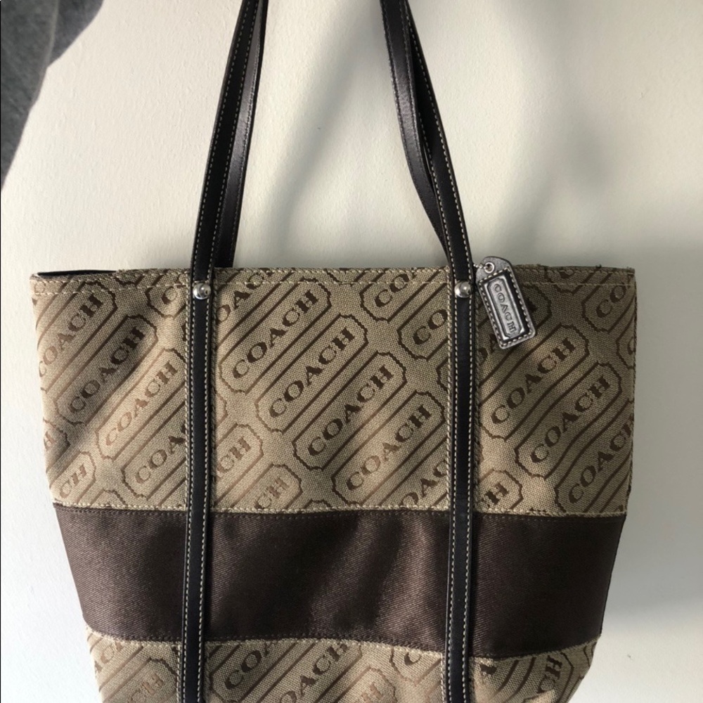 vintage brown coach bag
